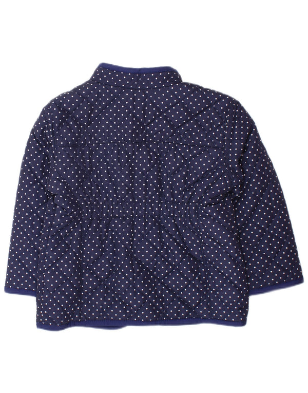 TOMMY HILFIGER Baby Girls Quilted Jacket 18-24 Months Navy Blue Polka Dot