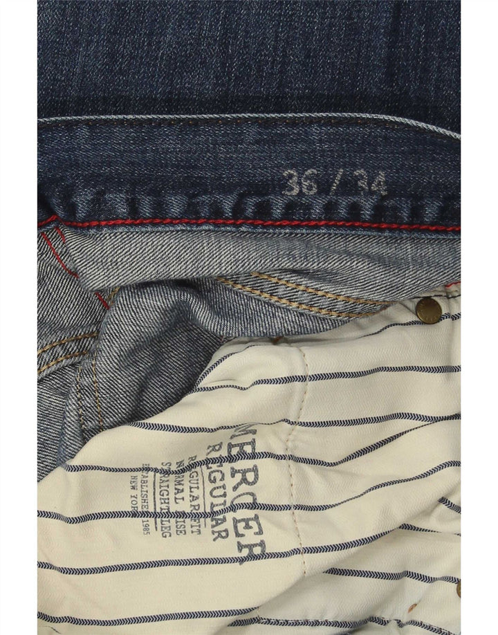 Tommy Hilfiger Jean droit régulier pour homme W36 L34 bleu coton