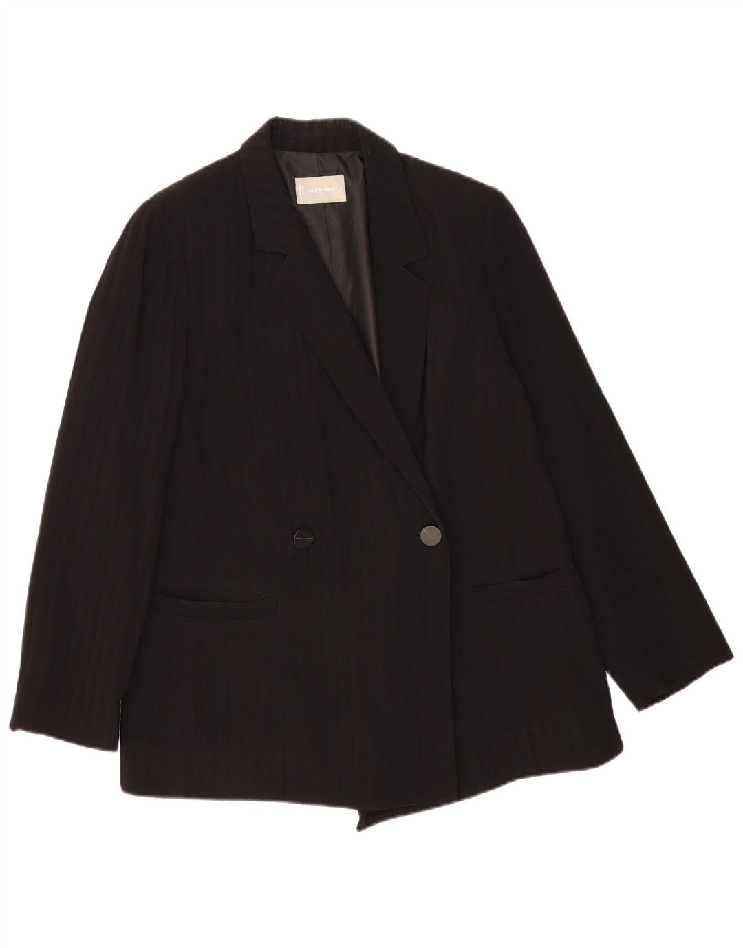 Everlane Veste blazer double boutonnage pour femme US 12 Grandes rayures noires