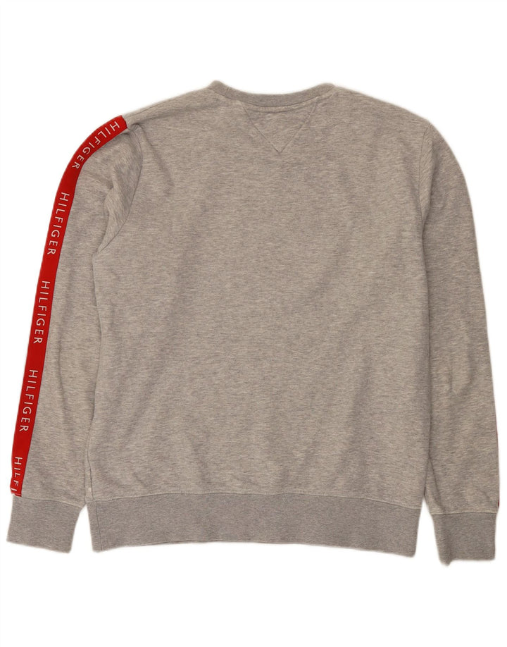 Tommy Hilfiger Sweat-Shirt Graphique Homme Gris Moyen Colourblock