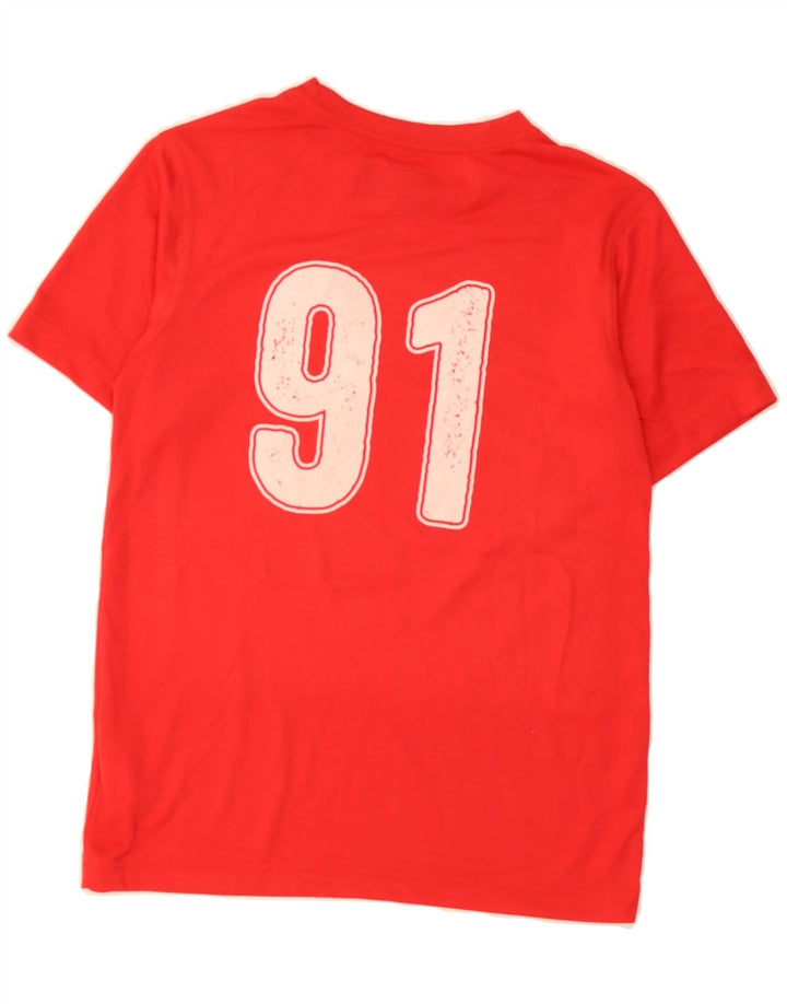 NEW BALANCE Boys Graphic T-Shirt Top 13-14 Years Red Polyester Vintage New Balance and Second-Hand New Balance from Messina Hembry 