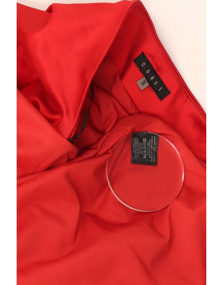 Coast Robe bustier pour femme UK 46 Large Rouge Acétate