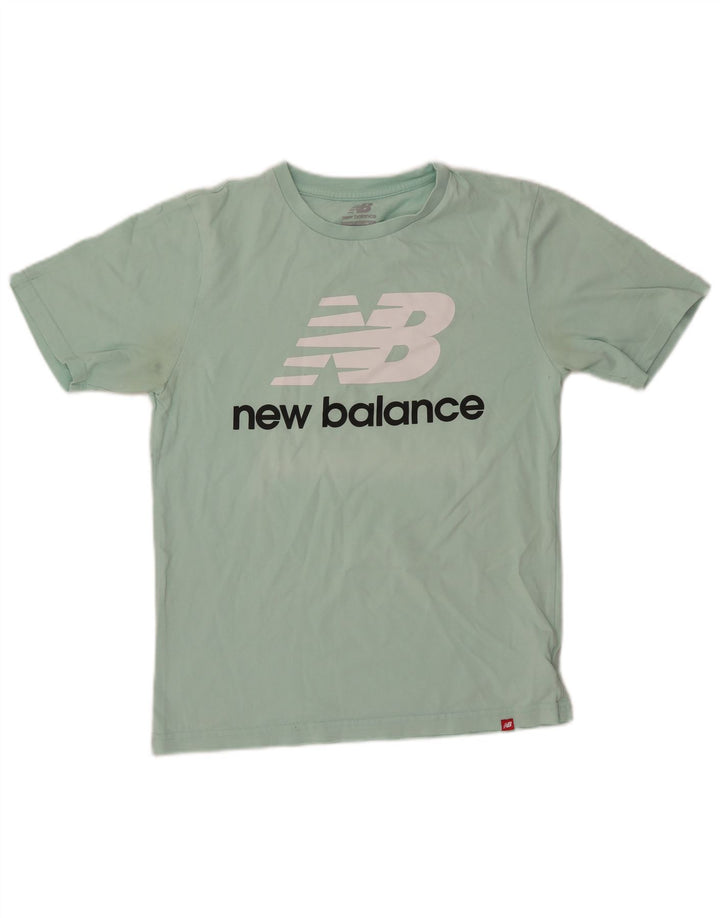 NEW BALANCE T-shirt graphique pour femme UK 14 Coton vert moyen