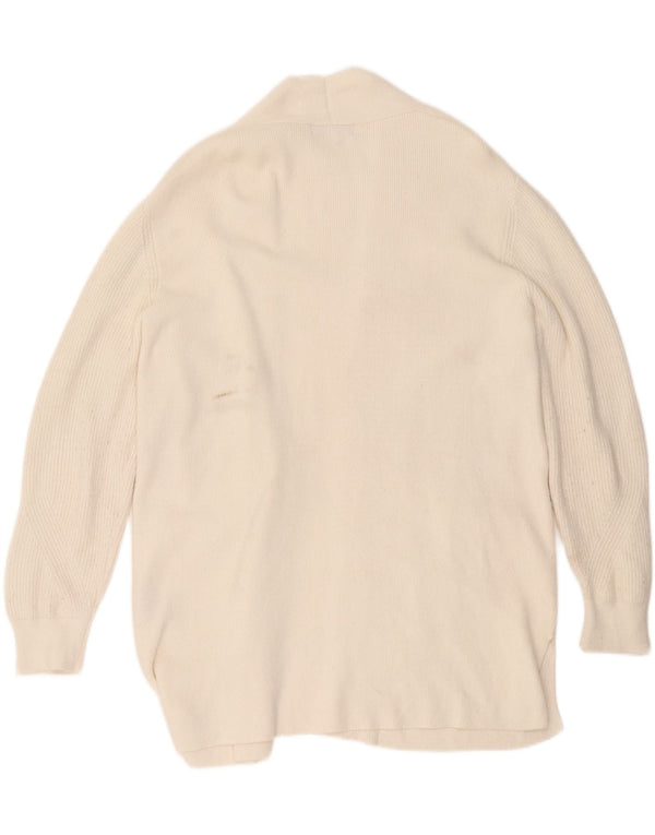 Marks & Spencer Pull cardigan ouvert long pour femme UK 16 Large Blanc cassé