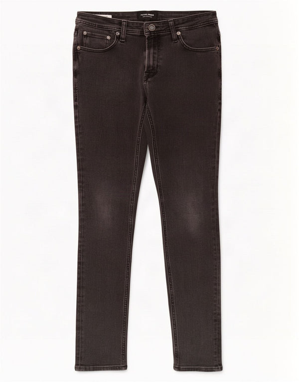 Jack & Jones Mens Liam Slim Jeans W30 L32 Gris Coton