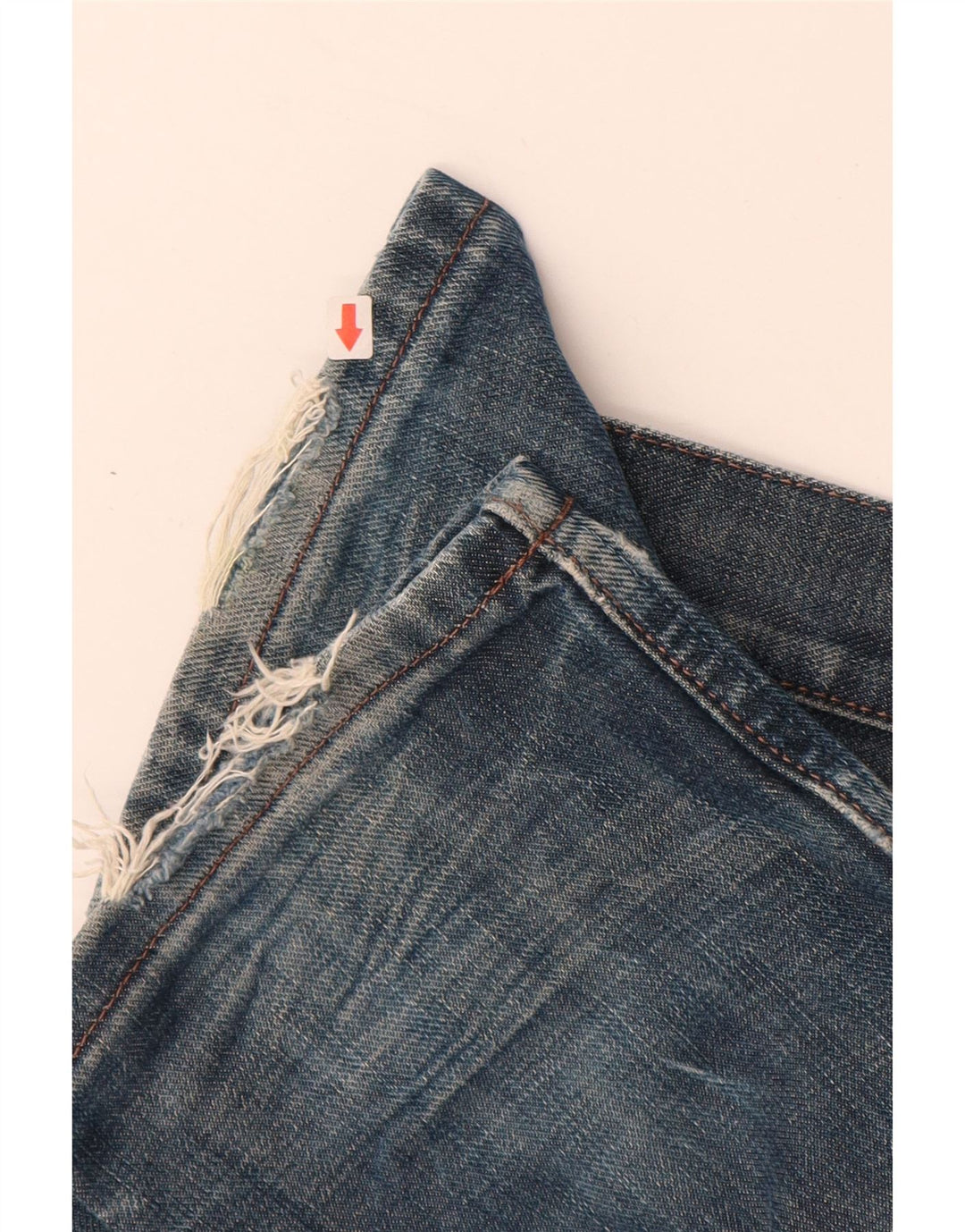 LEE Jean Slim effet vieilli pour garçon 11-12 ans W26 L30 Bleu Coton