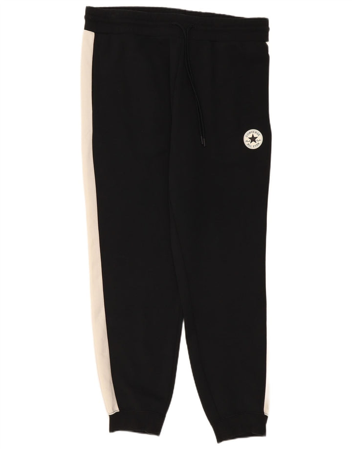 Converse Pantalon de survêtement pour homme en polyester color block noir moyen