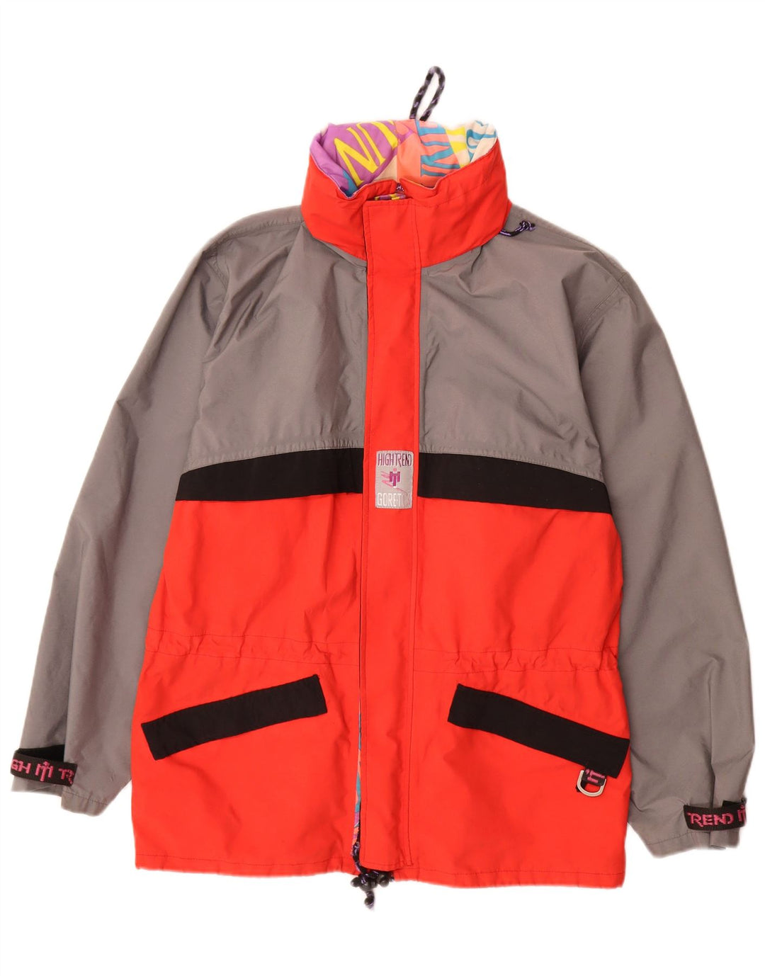 vintage Mens Gore-Tex Ski Jacket UK 38 Medium Red Colourblock Polyamide