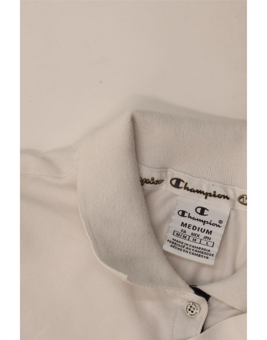 Champion Polo Femme UK 12 Medium Blanc