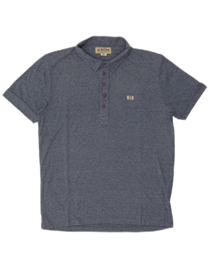 Marlboro Classics Polo Homme Grand Bleu Moucheté Polyester