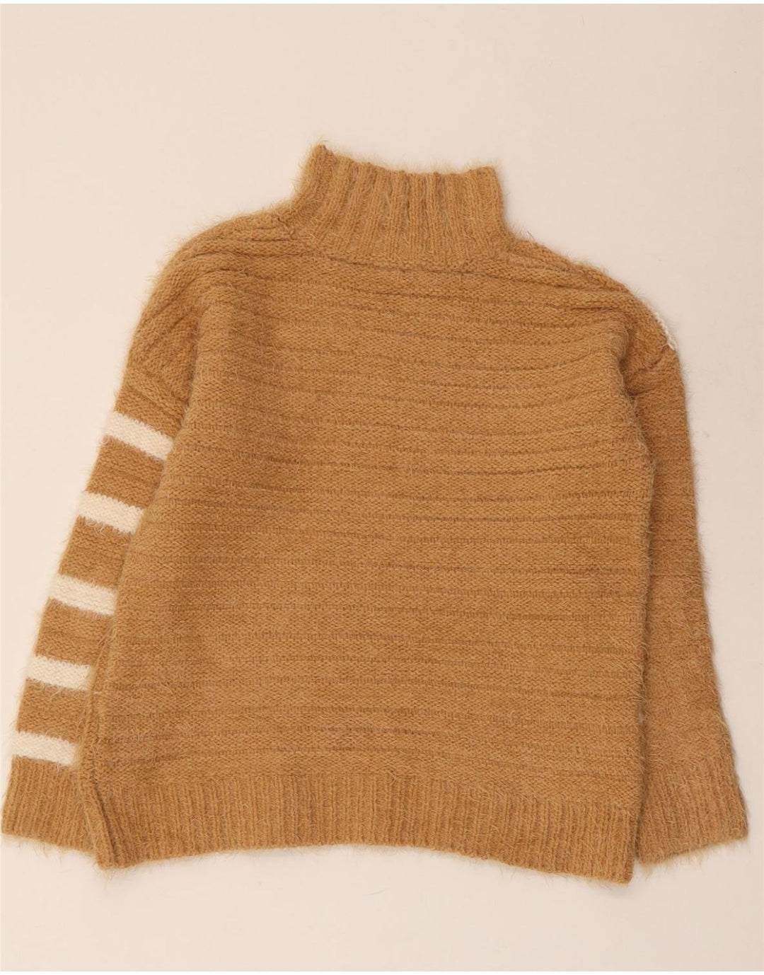 MARKS & SPENCER Pull col roulé pour femme UK 10 Small Marron