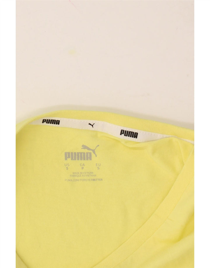 PUMA Mens Graphic T-Shirt Top Small Yellow Cotton Vintage Puma and Second-Hand Puma from Messina Hembry 