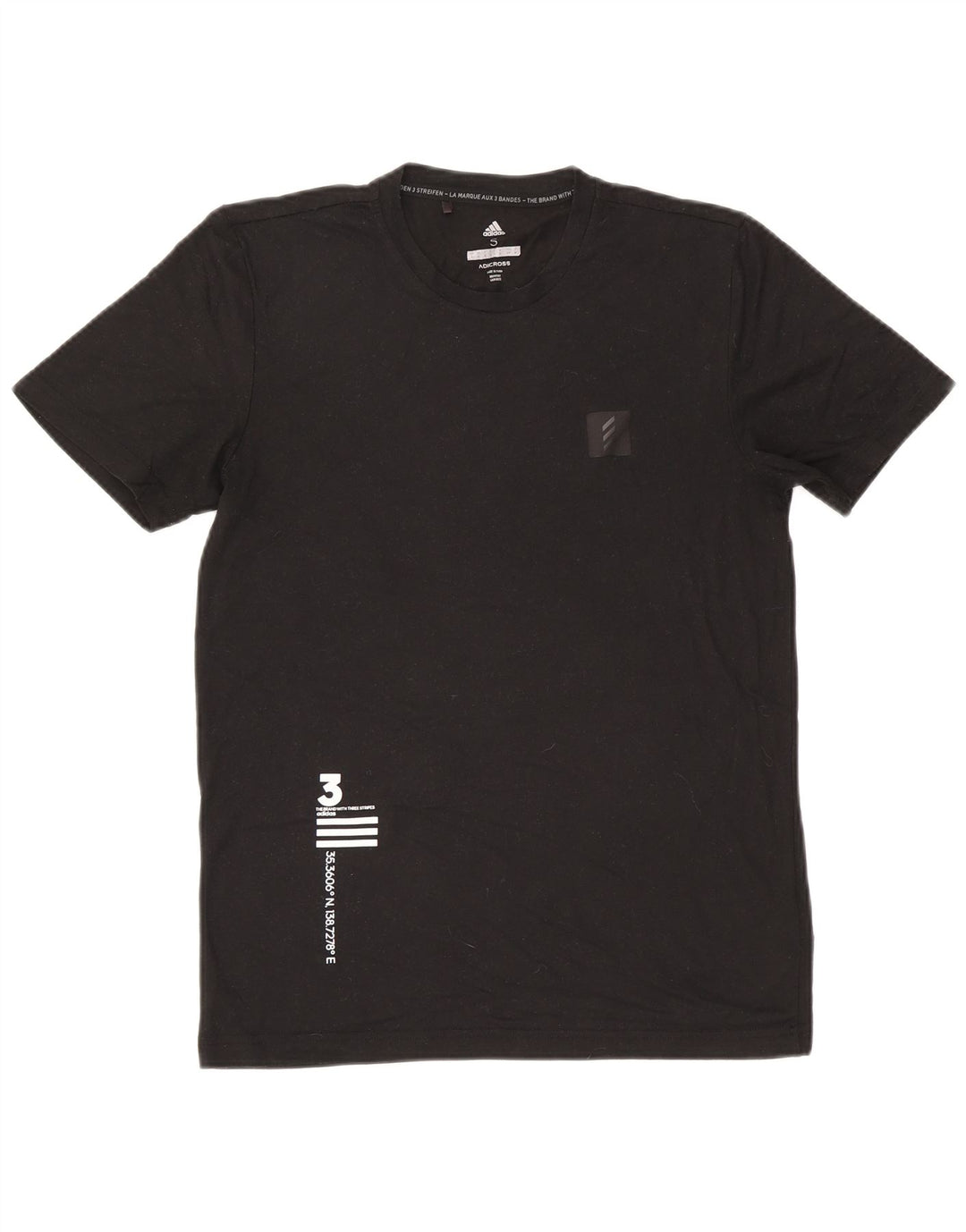 Adidas T-shirt graphique pour homme Petit noir Polyester