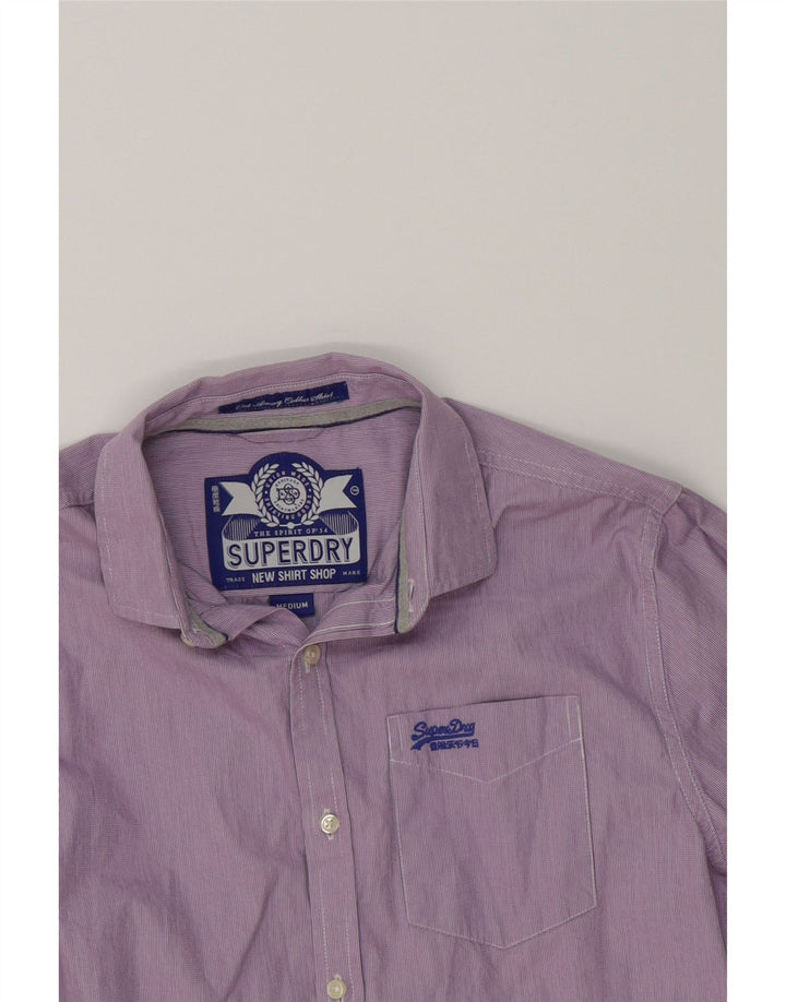SUPERDRY Mens Shirt Medium Purple Check Cotton Vintage Superdry and Second-Hand Superdry from Messina Hembry 