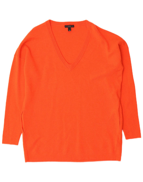 J. Crew Pull long surdimensionné à col en V pour femme UK 10 Small Orange