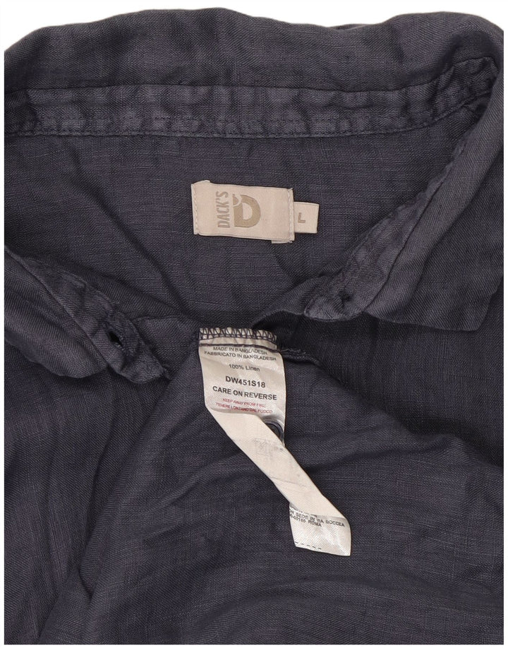 Dack's Chemise Femme UK 16 Grand Lin Bleu Marine