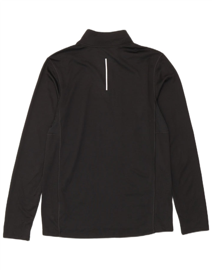 Nike Hommes Dri Fit Zip Neck Pull Survêtement Haut Noir Moyen Polyester