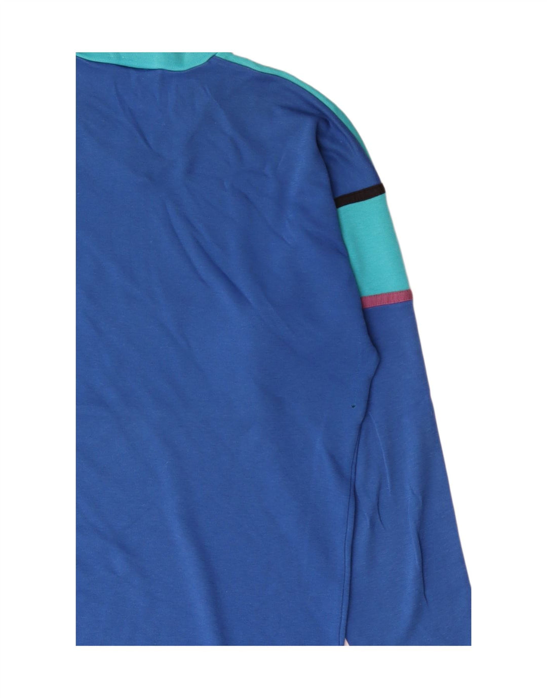Crane Haut Homme Manches Longues IT 48/50 Bleu Moyen Colourblock Coton
