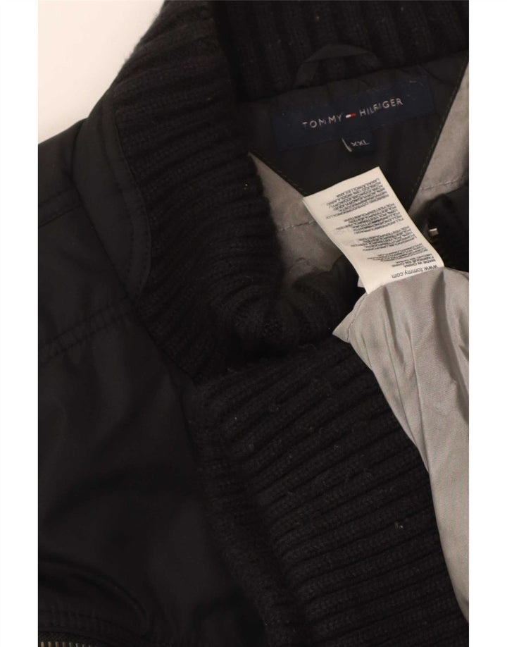 Tommy Hilfiger Veste Bomber Homme UK 44 2XL Nylon Noir
