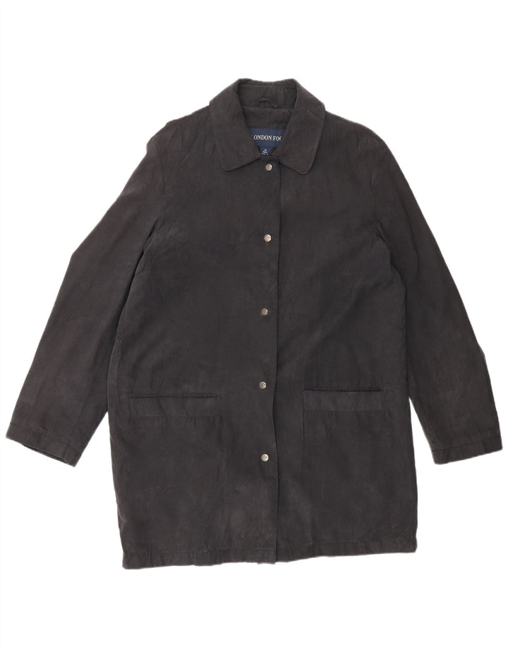 London Fog Pardessus pour femme UK 14 Medium Noir Polyester
