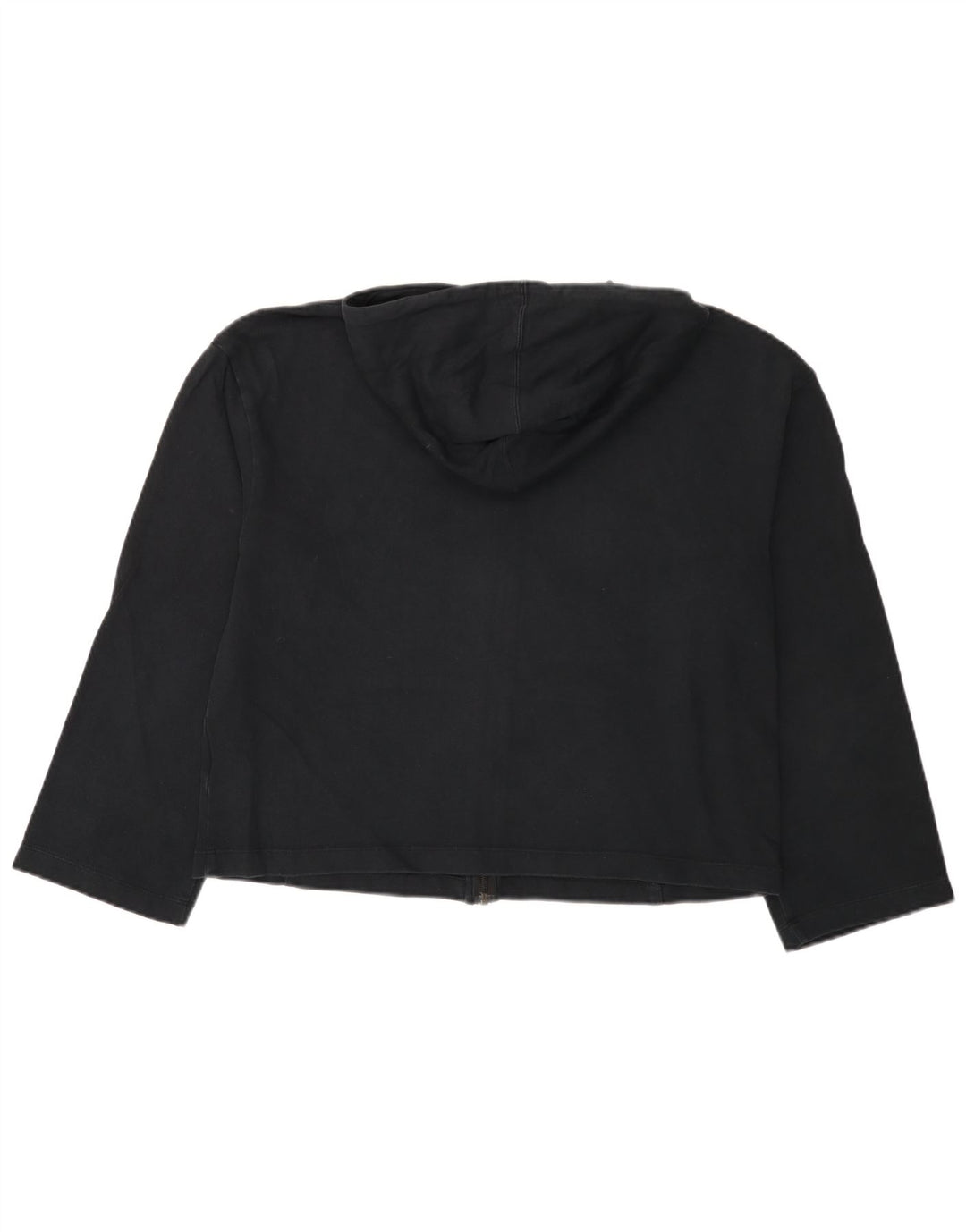 NIKE Pull à capuche zippé pour femme UK 12 Coton noir moyen