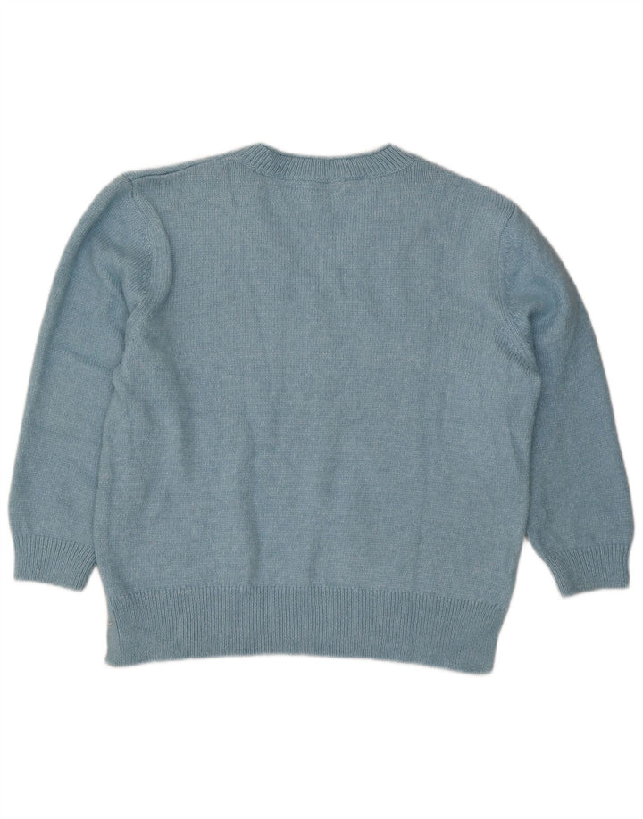 Zara Pull surdimensionné à col en V pour femme UK 18 XL Bleu