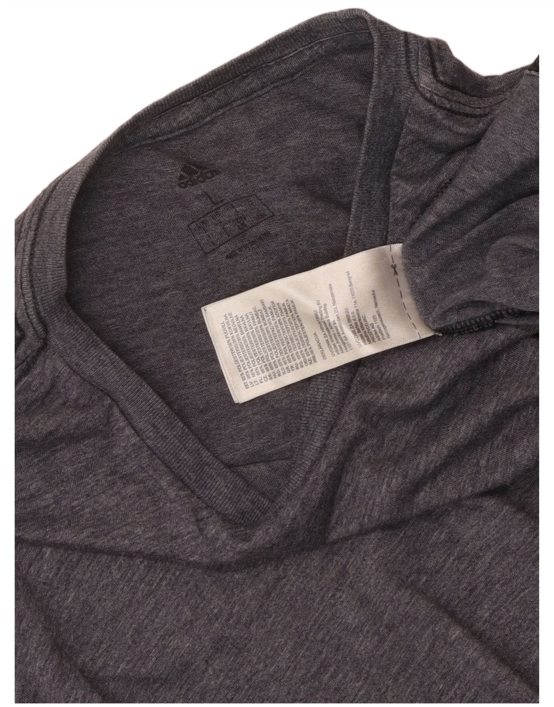 Adidas T-Shirt Homme Haut Large Bleu Marine Moucheté Polyester