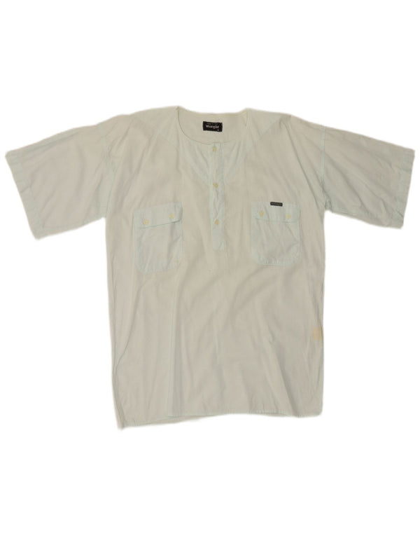 Wrangler Chemise pull à manches courtes pour homme en coton turquoise moyen