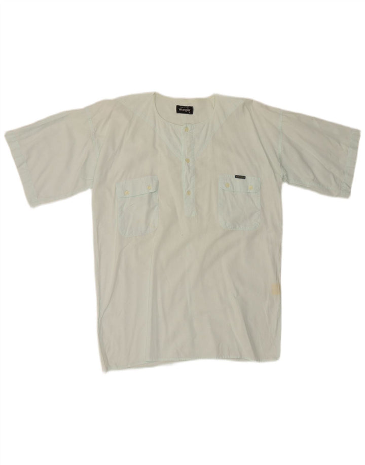 Wrangler Chemise pull à manches courtes pour homme en coton turquoise moyen