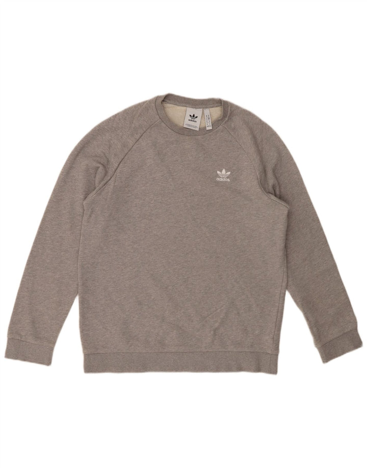 ADIDAS Sweat-Shirt Homme Gris Moyen Coton