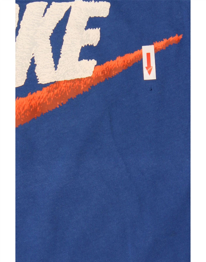 Nike T-shirt graphique pour homme en coton bleu Taille L