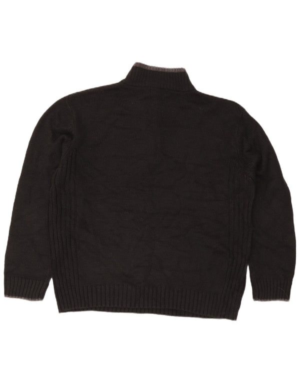 Pierre Cardin Pull col zippé homme XL noir acrylique
