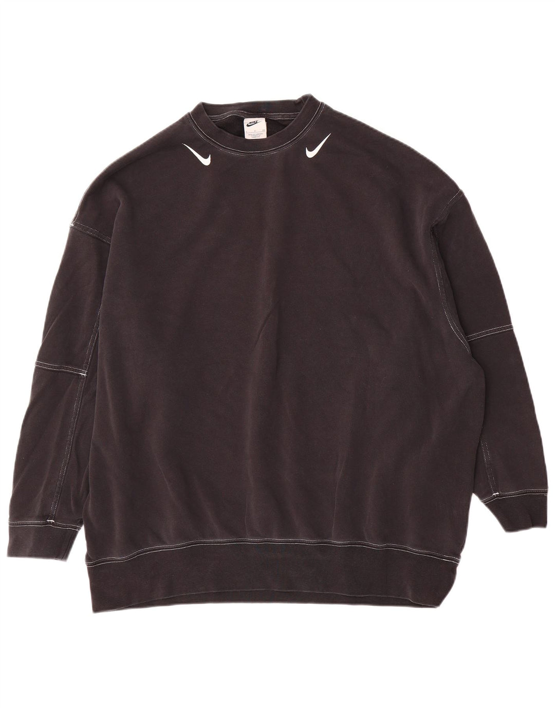 Nike Sweat-shirt coupe ample pour homme en coton noir Taille S