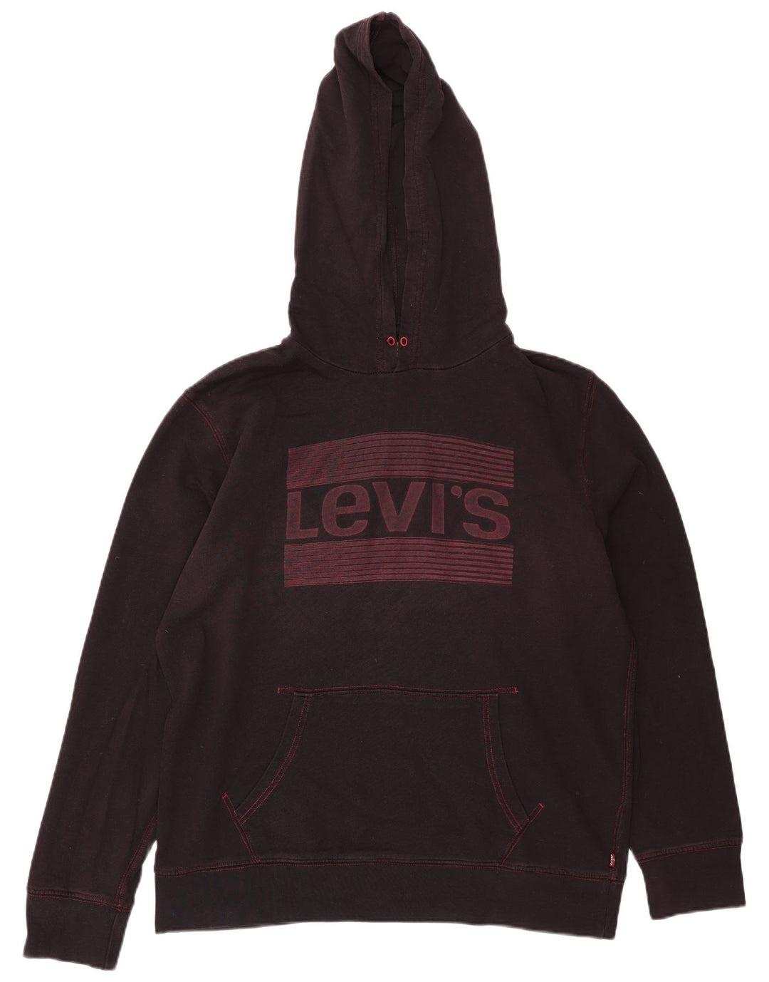 Levi's Pull à Capuche Graphique Homme Noir Coton Large