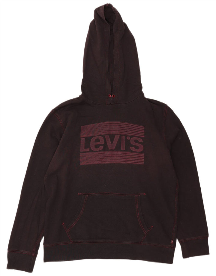 Levi's Pull à Capuche Graphique Homme Noir Coton Large