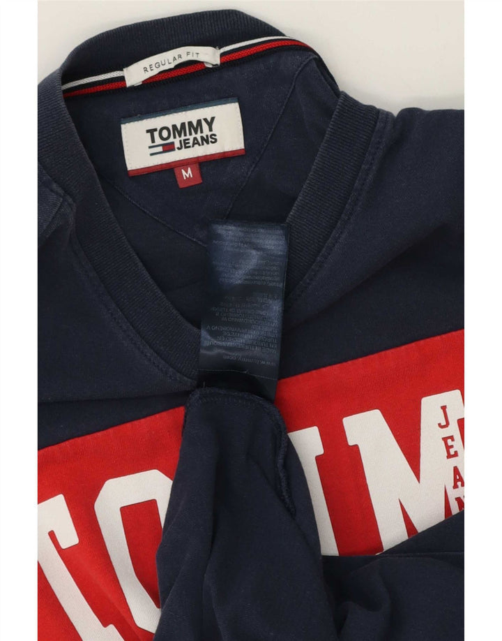 Tommy Hilfiger T-Shirt Graphique Homme Bleu Marine Moyen Colourblock