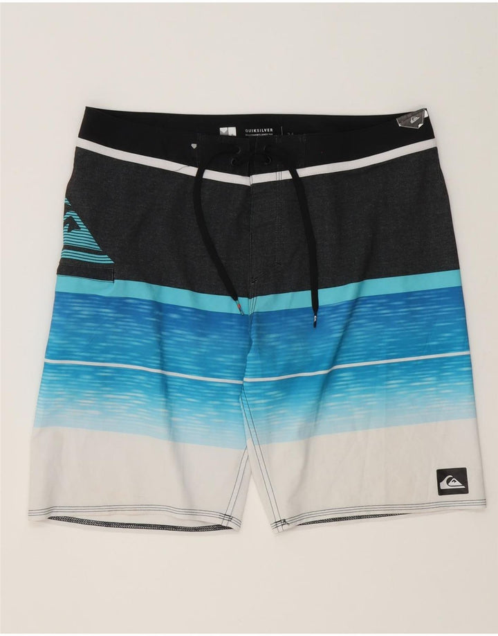 Quiksilver Short de Bain Graphique Homme Large Rayé Multicolore