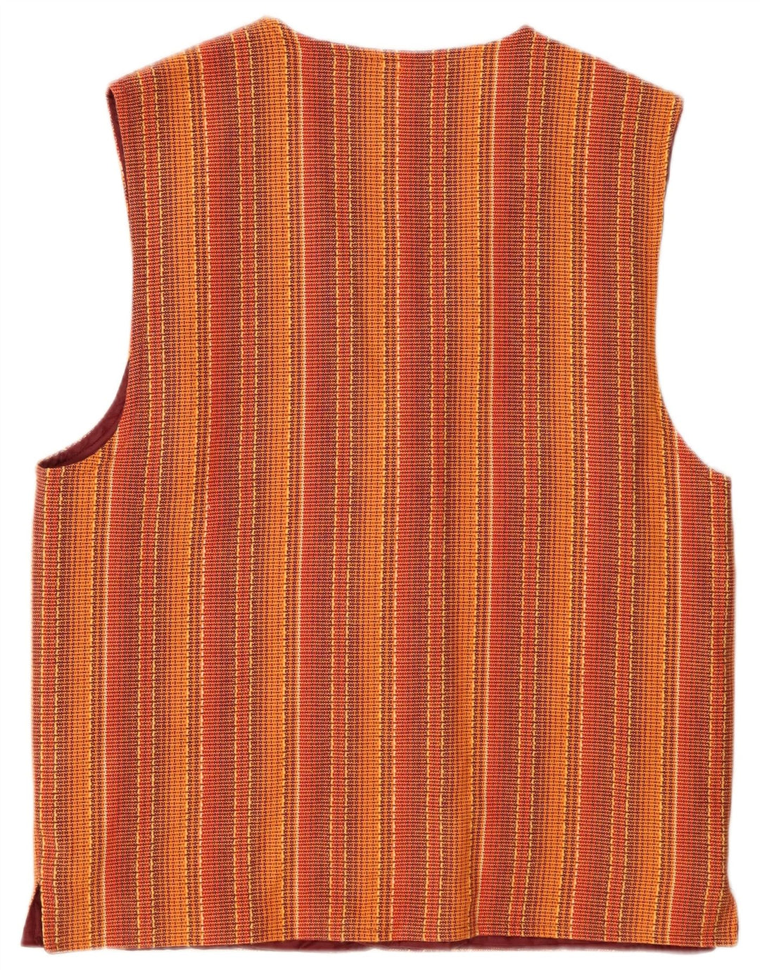CARTOUCHE Gilet Homme Grande Laine Rayée Orange