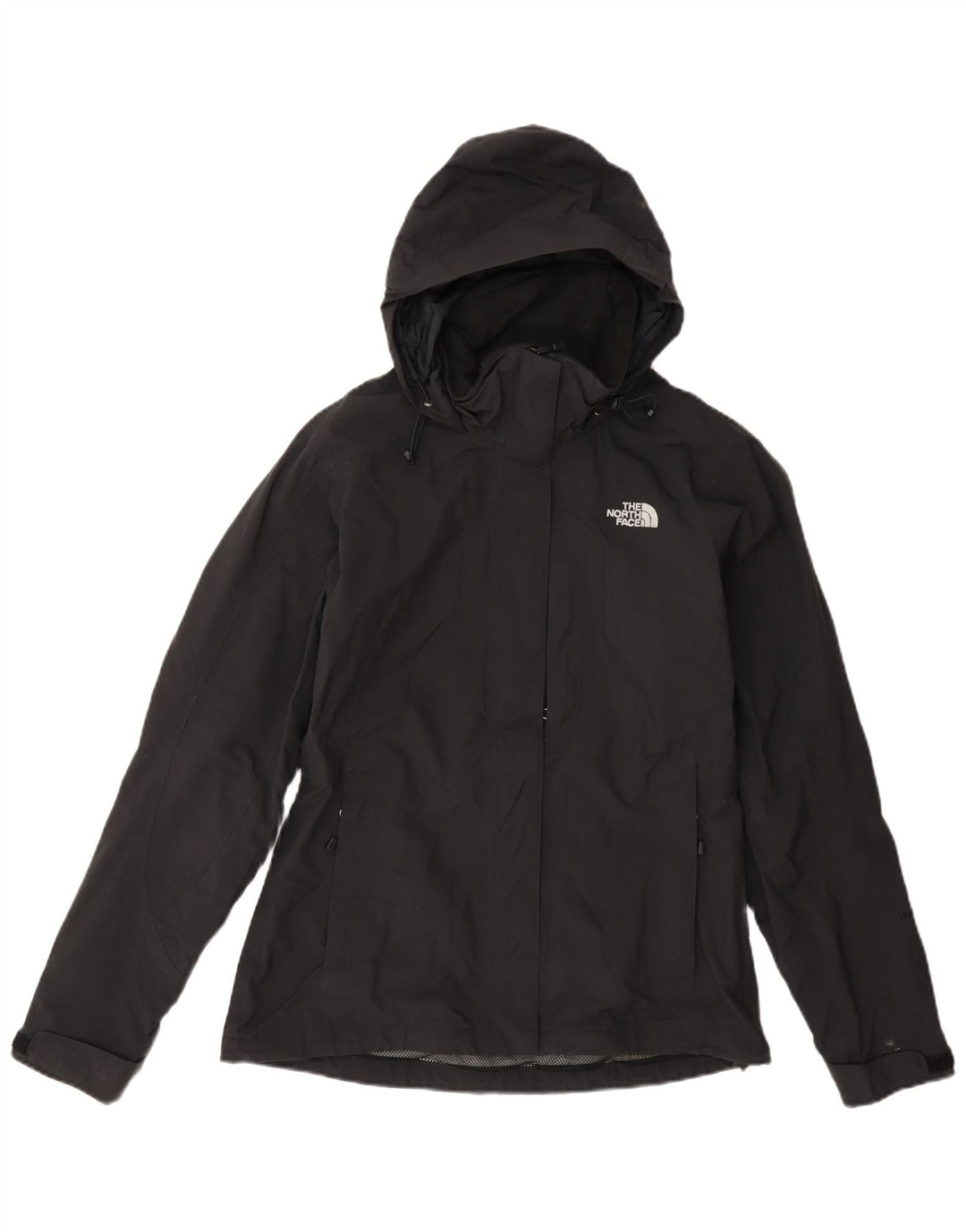 The North Face Veste de pluie à capuche pour femme UK 10 Petit nylon noir