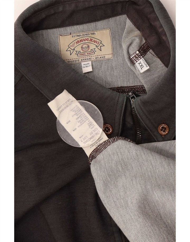 Armani Jeans Chemise Homme 2XL Laine Marron