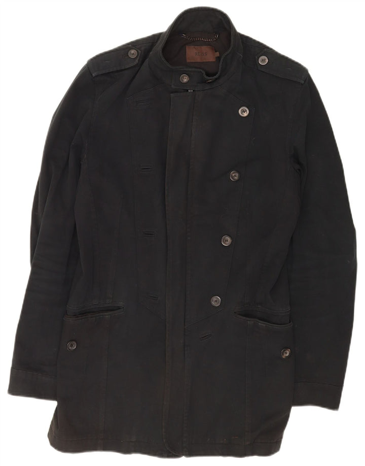 Reiss Veste militaire pour homme UK 36 Petit coton noir
