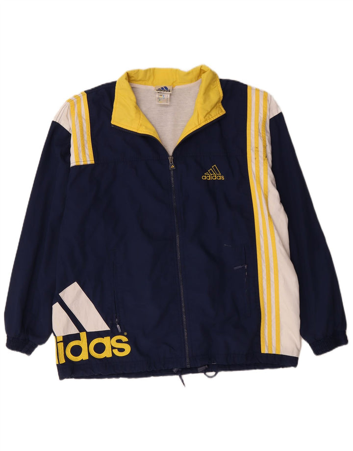 Adidas Veste de survêtement pour homme UK 40/42 Bleu marine moyen Colourblock