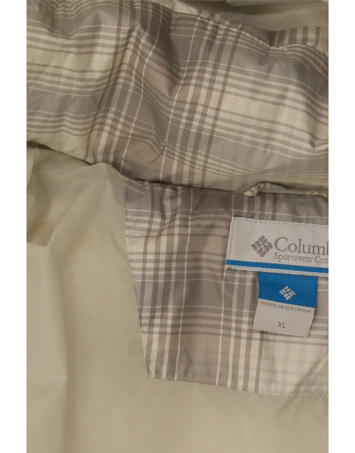 Columbia Veste matelassée à capuche pour femme UK 18 XL Gris à carreaux Polyester
