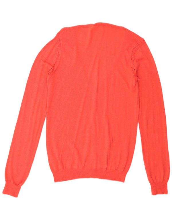 Patrizia Pepe Pull Cardigan Femme UK 14 Coton Orange Moyen