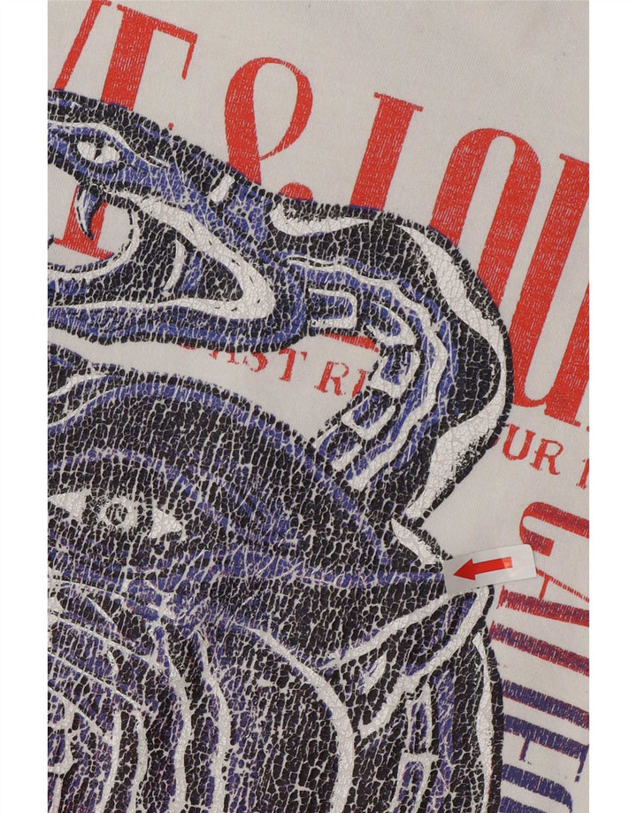Replay T-Shirt Graphique Homme Grand Blanc Coton