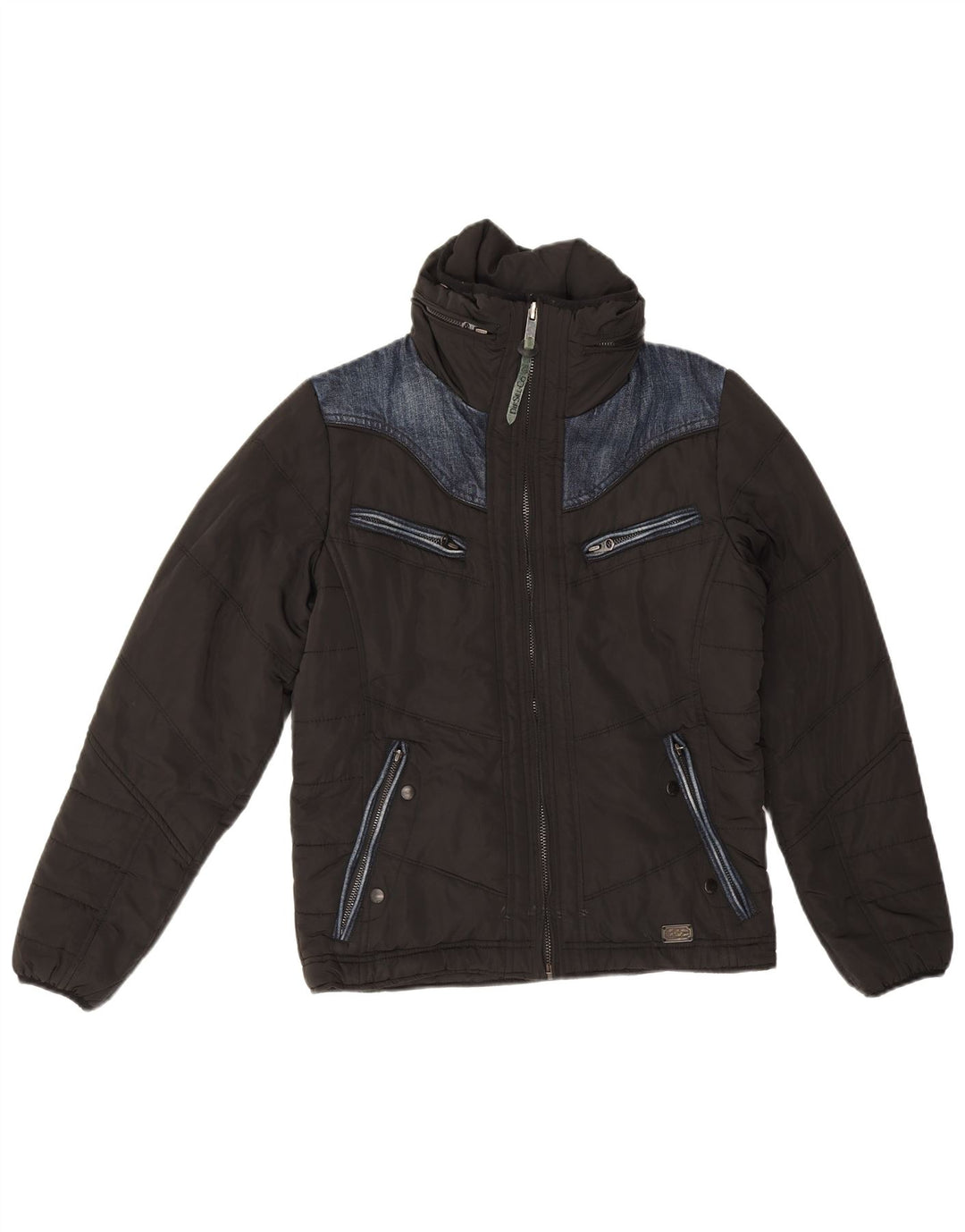 Diesel Veste matelassée surdimensionnée à capuche pour femme UK 6 XS Noir