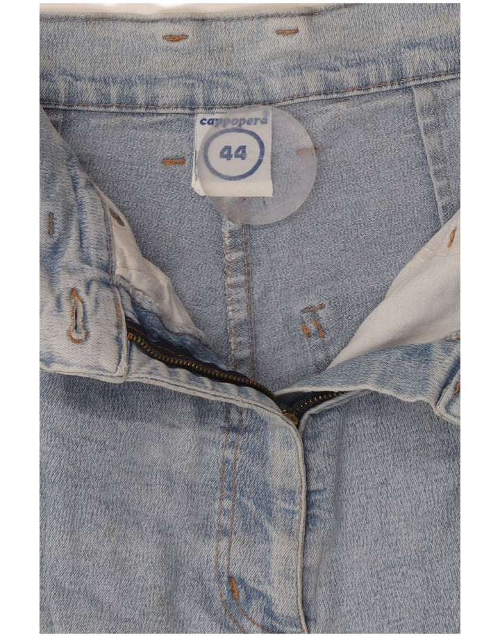 CAPOPERA Jean fuselé taille haute pour femme IT 44 Medium W26 L26 Bleu Coton