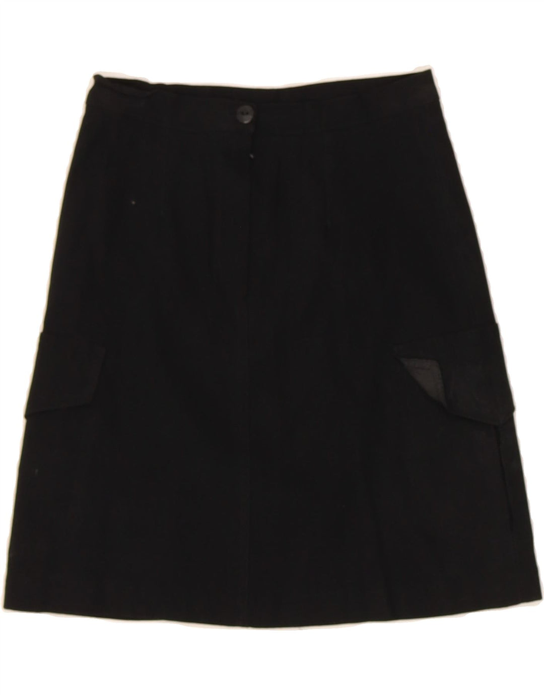 VINTAGE Womens Cargo Skirt W24 XS Black Viscose Vintage Vintage and Second-Hand Vintage from Messina Hembry 