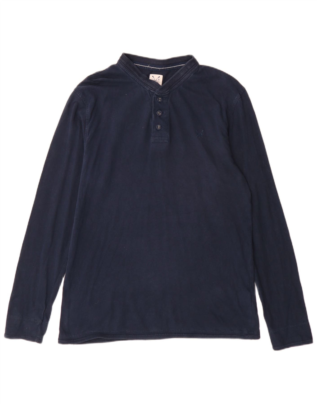 Crew Clothing Haut Homme Manches Longues Bleu Marine Moyen Coton