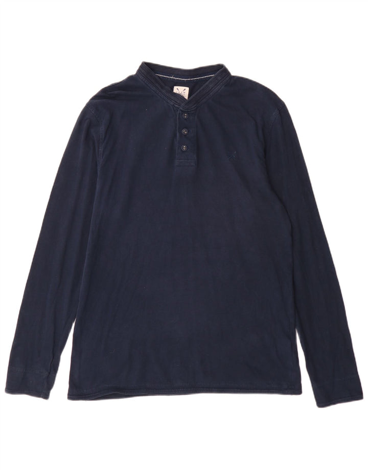 Crew Clothing Haut Homme Manches Longues Bleu Marine Moyen Coton